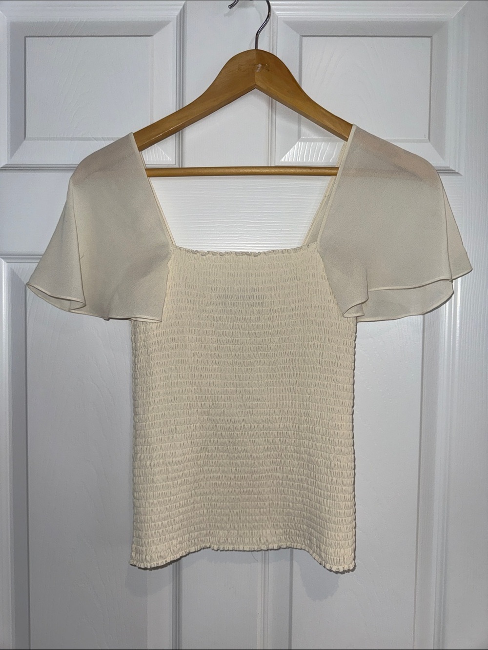 Theory Smoked Fluttersleeves - Ivory